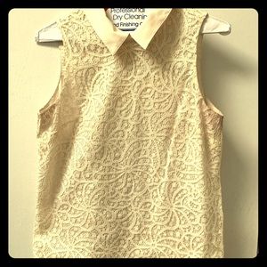 Lace white collar blouse